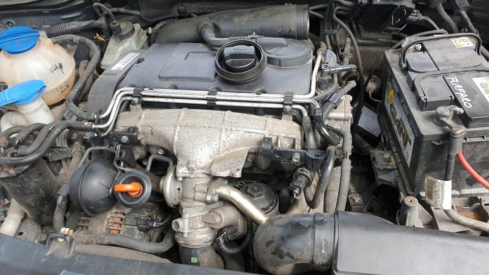 leon ii audi vw 2.0 tdi 140km bkd motor compl.  (#)