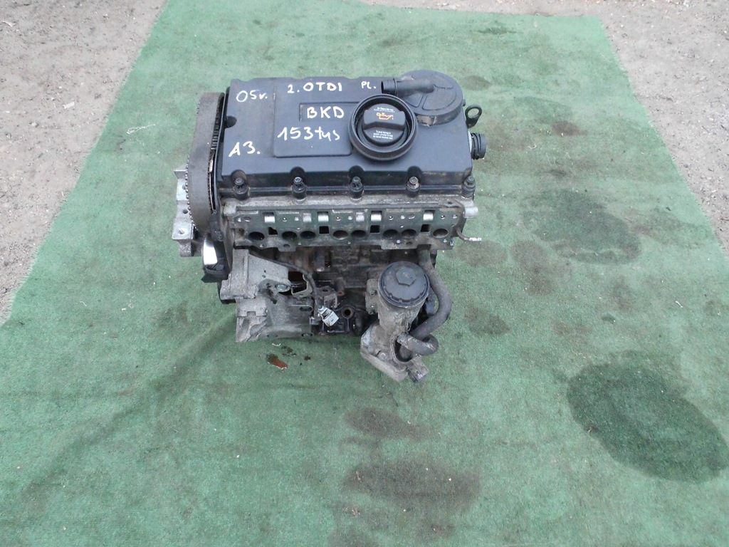 motor bkd golf v leon ii a3 8p 2.0tdi 153mil km  (#)