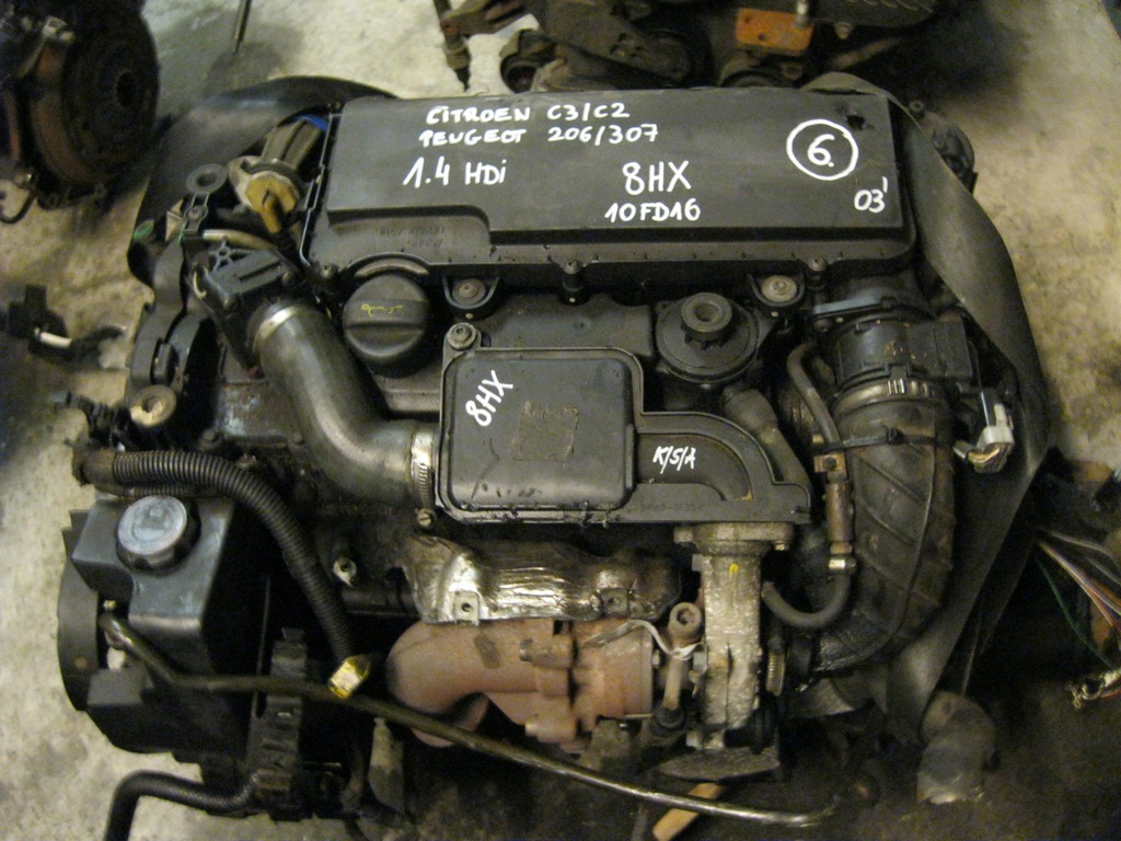motor 8hx 10fd16 1.4 hdi citroen peugeot compl.  (#)
