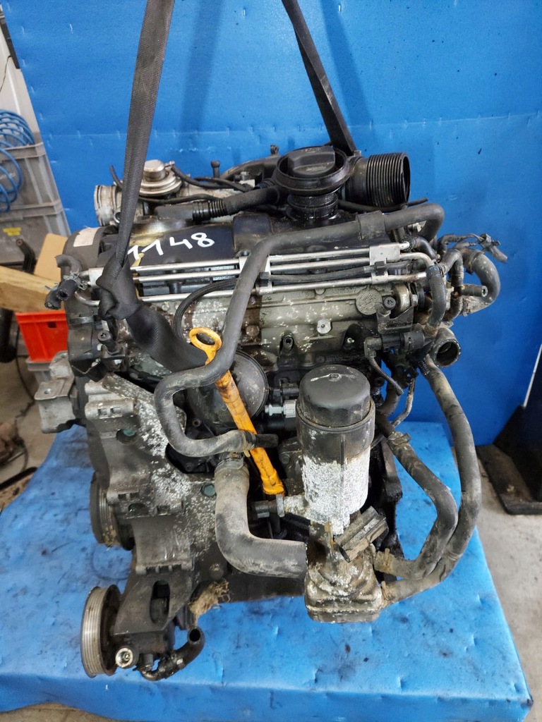 seat skoda vw motor 1.9 tdi axr #197milkm# motor pelado deznudo  (#)