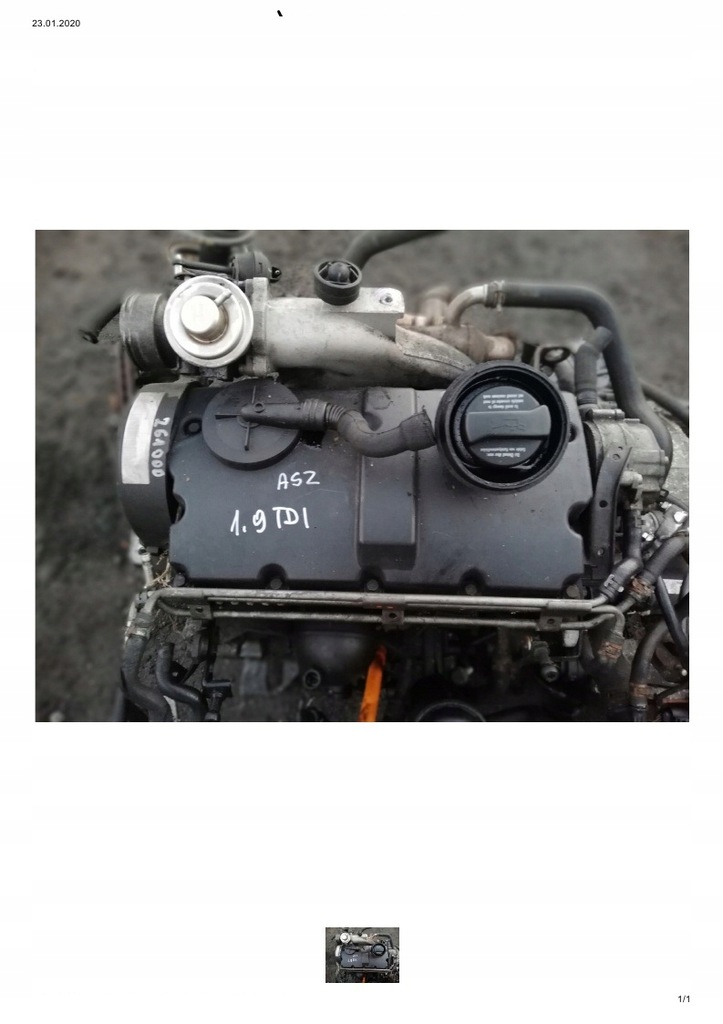 vw golf 19 tdi motor asz  (#)