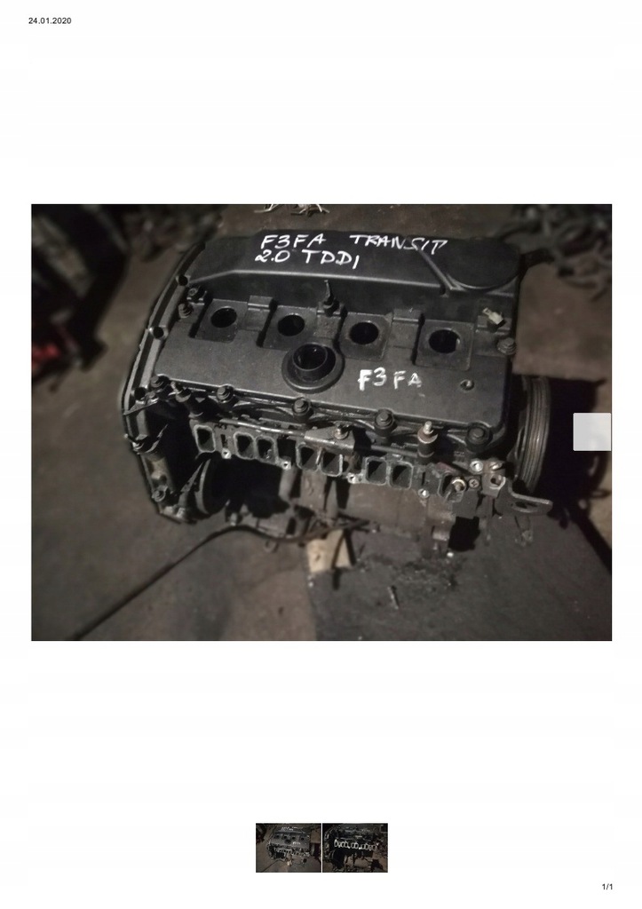ford transit motor 2.0 tddi f3fa  (#)