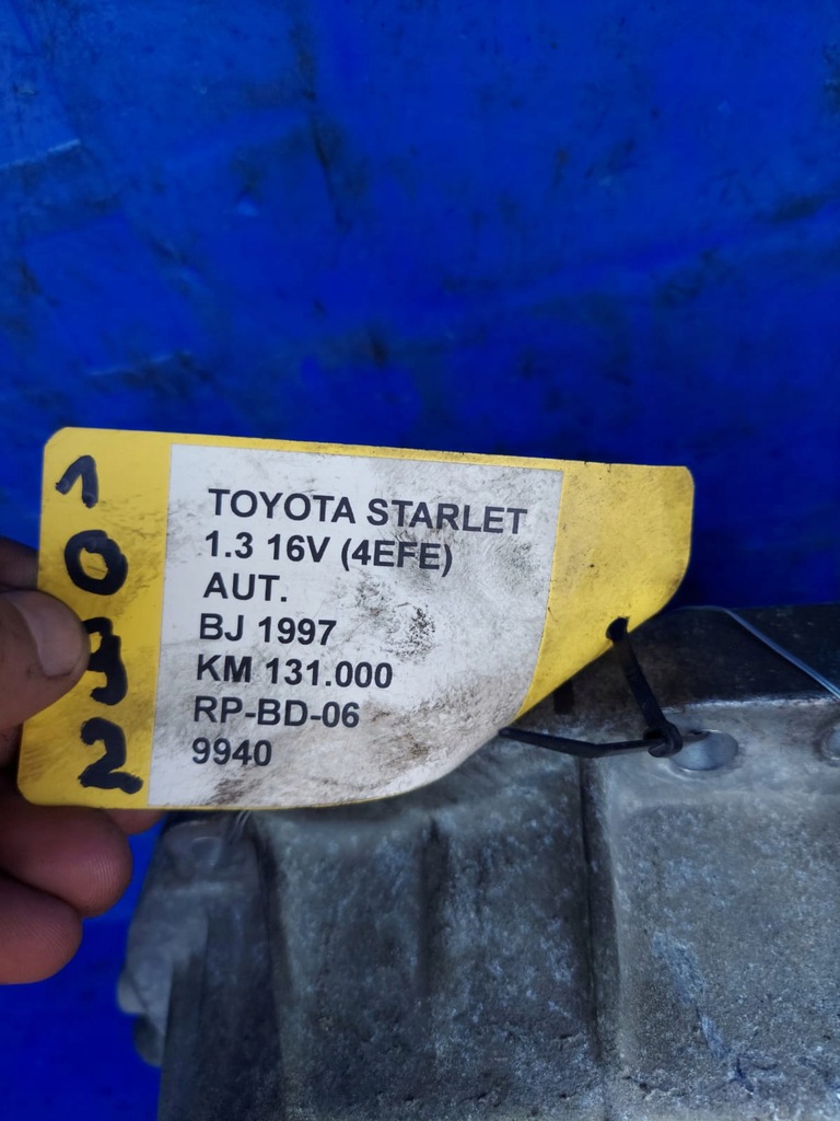 caja de cambios toyota starlet 1.3 b 4efe automatica #131tys  (#)