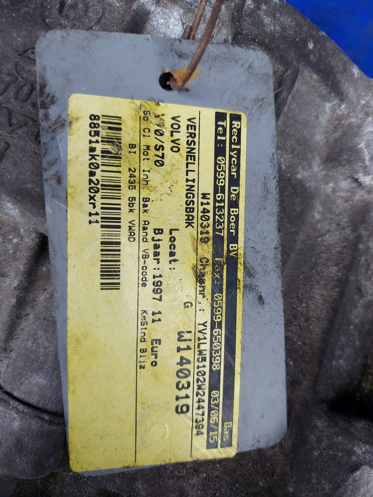 caja de cambios volvo v70 2.5 b 1023705 1997r manual  (#)