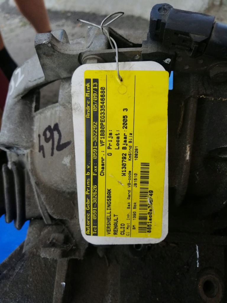 caja de cambios jb1510 14 16v clio renault #108mil km#  (#)