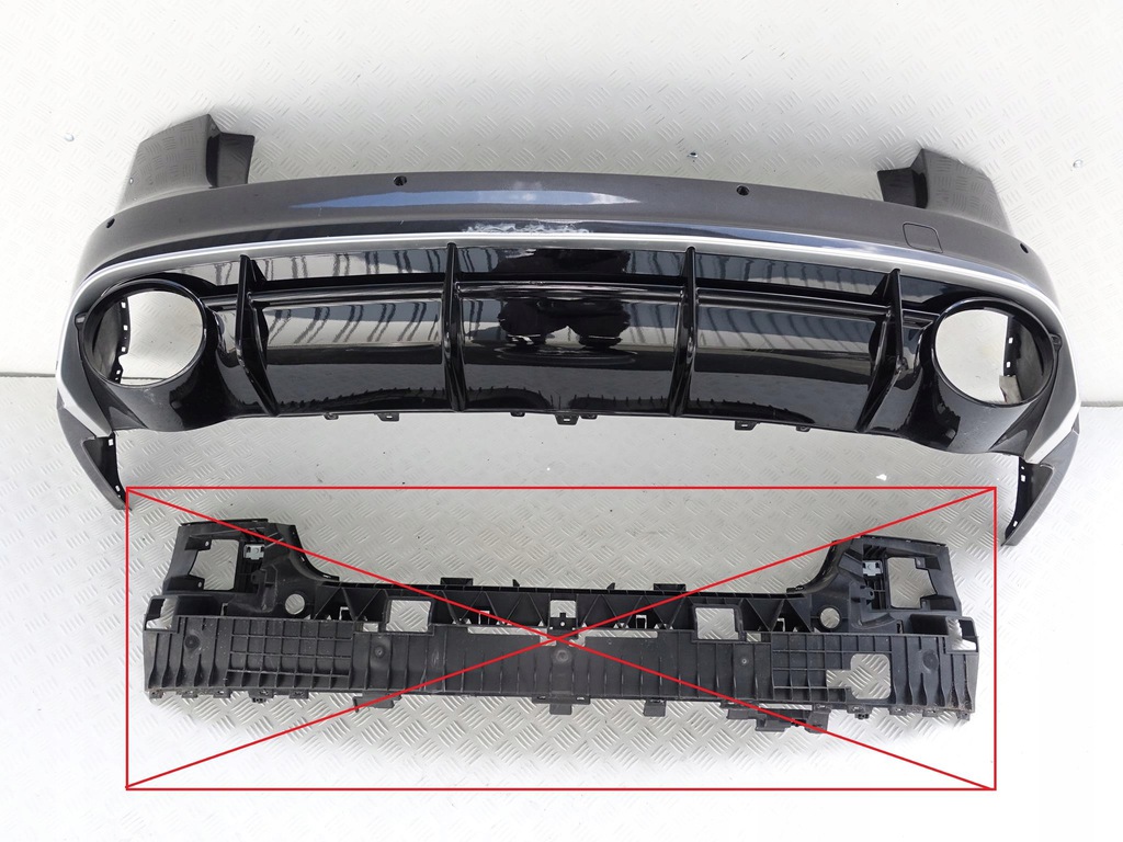 audi rs6 4g9 c7 ranchera avant parachoque paragolpes difusor trasero ($)
