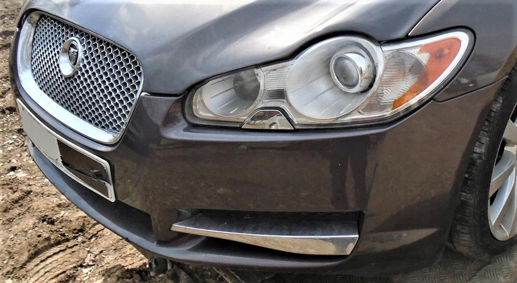 jaguar xf x250 parachoque paragolpes delantero delantero szary calandra ($)