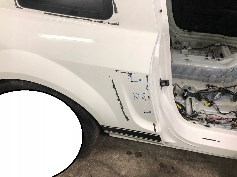 mustang 2005 2009 aleta chapado corte ($)