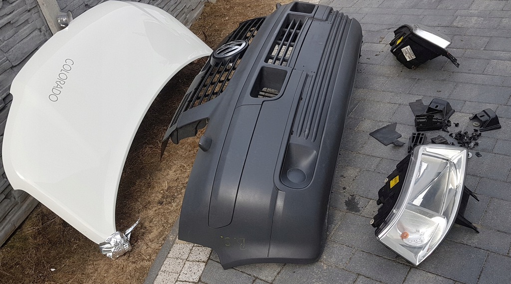 vw t5 delantero completo biały przed liftem ($)