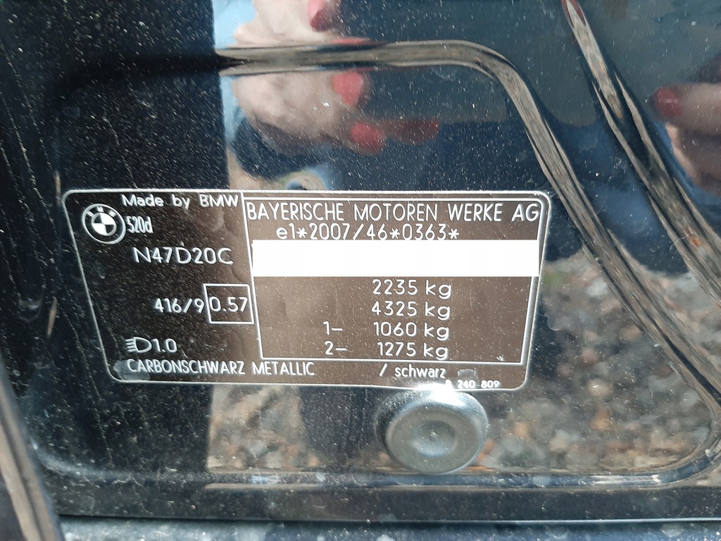 bmw f10 aleta izq.  antes de lift carbonschwarz met  ($)