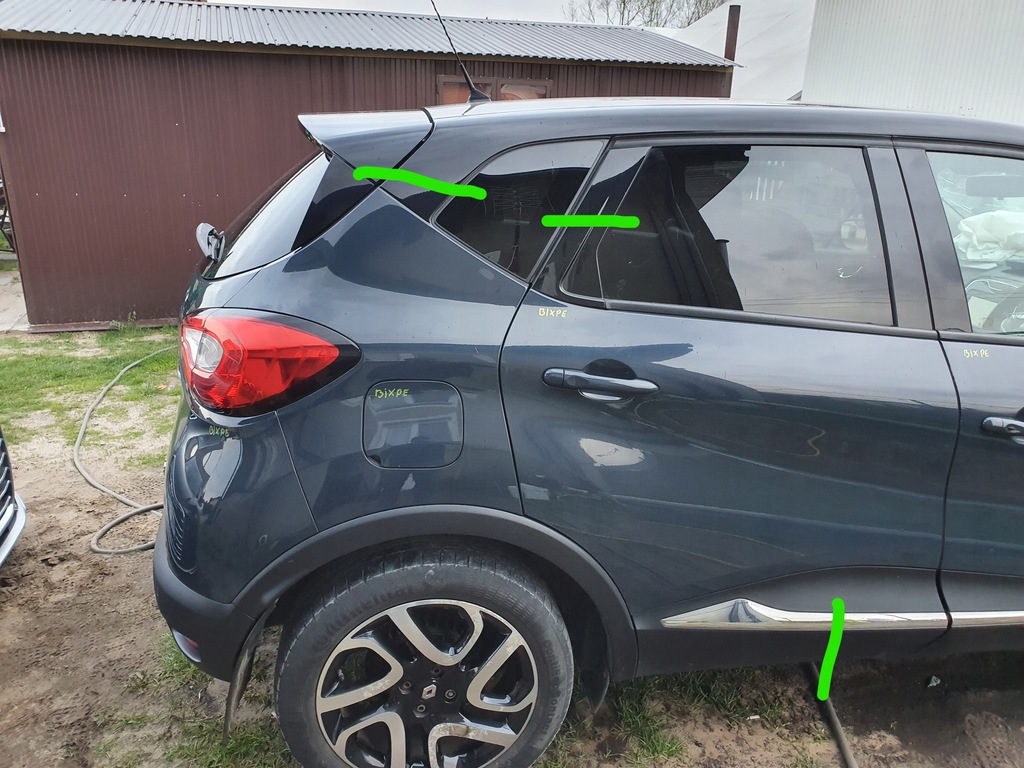 corte trasero der.  aleta renault captur i ($)
