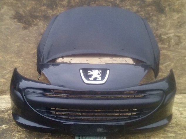 peugeot 207 capó parachoque paragolpes exld czarne completo ($)