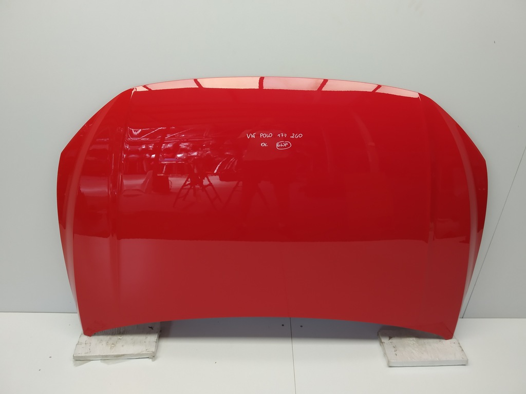 17+ vw polo vi ładna capó delantero 2g czerwona ($)