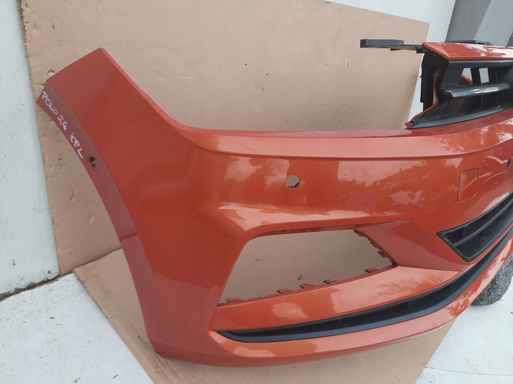 vw polo vi 2g parachoque paragolpes delantero calandra rejilla pdc ($)