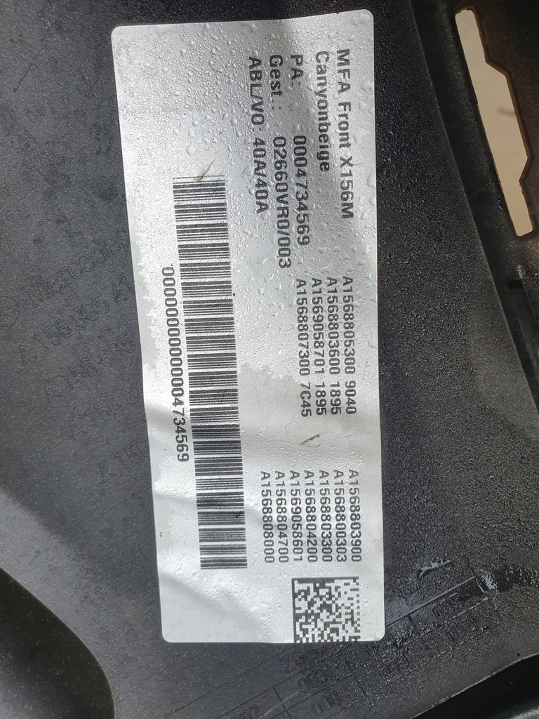 mercedes x156 gla parachoque paragolpes delantero 1568805300 ($)