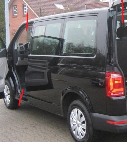 vw t6 caravelle corte trasero izq.  ($)
