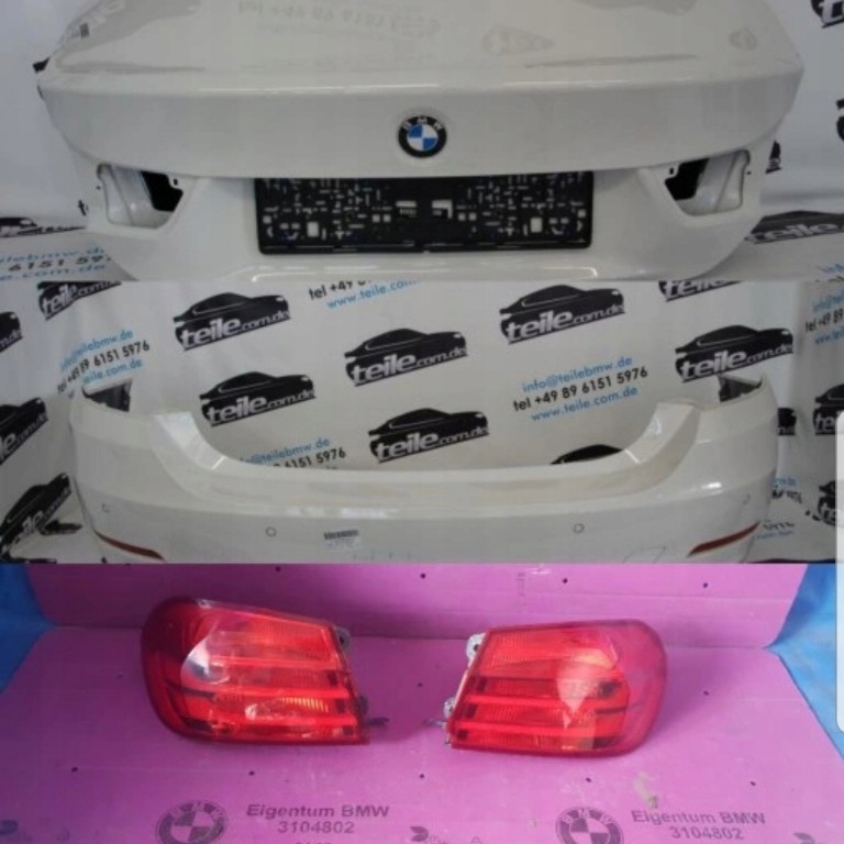 trasero completo solapas parachoque paragolpes faros bmw 4 f32 a300 ($)