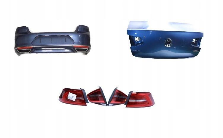 vw passat b8 sedan solapas parachoque paragolpes faros trasero lb5j ($)