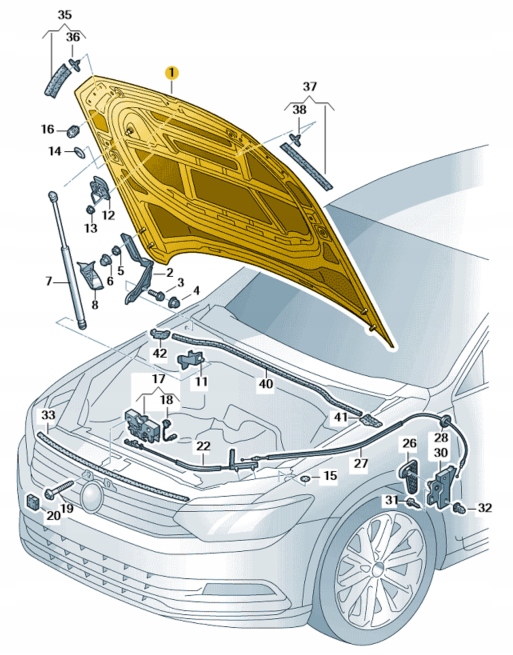 tapa parte delantera vw passat b8 oe 3g0823031c ($)