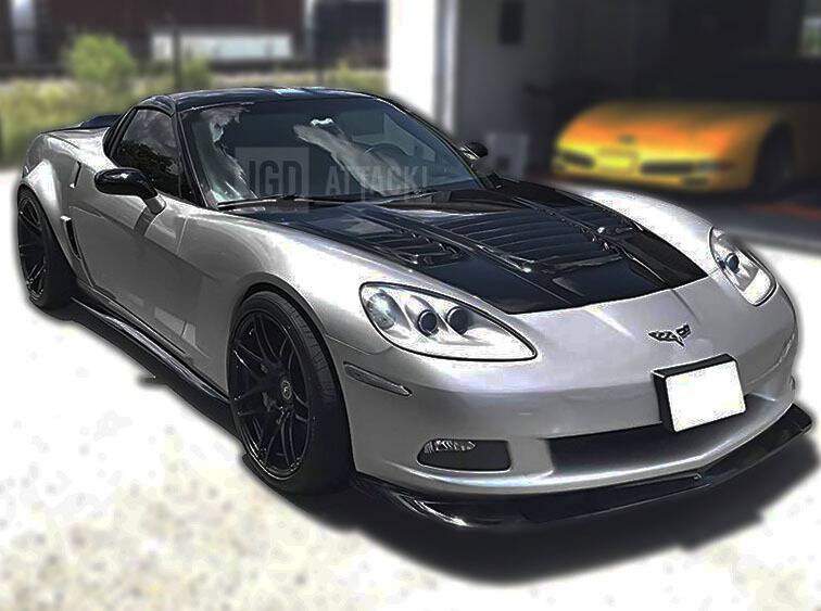 alerón talonera splitter zr1 styl corvette c6 z06 ($)