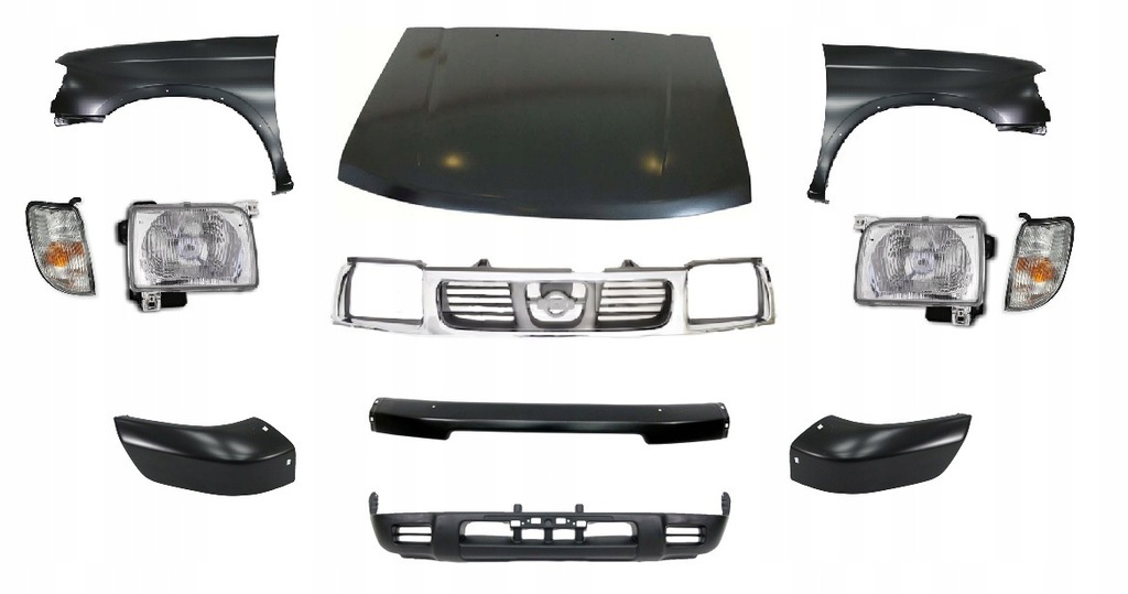 navara 98 02 delantero capó parachoque paragolpes aleta faro ($)