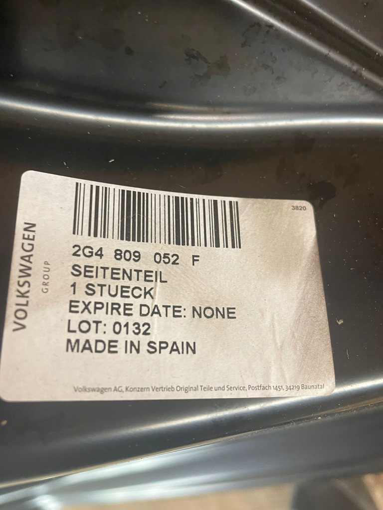 der. aleta lado corte umbral chasis vw polo 2g ($)