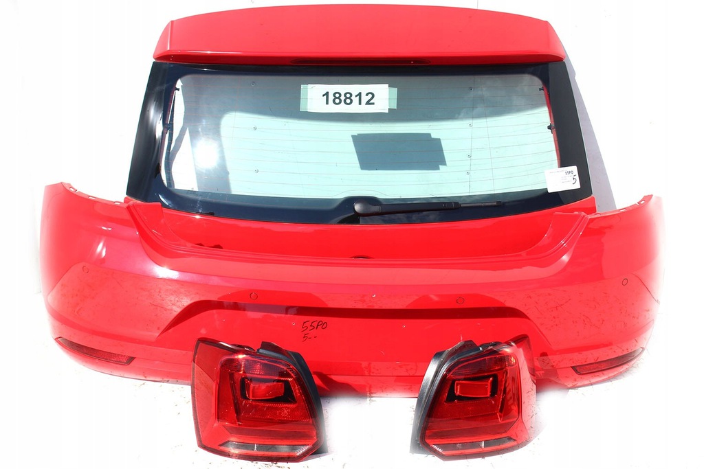 vw polo 6c lp3g trasero parachoque paragolpes + solapas maletero + la ($)