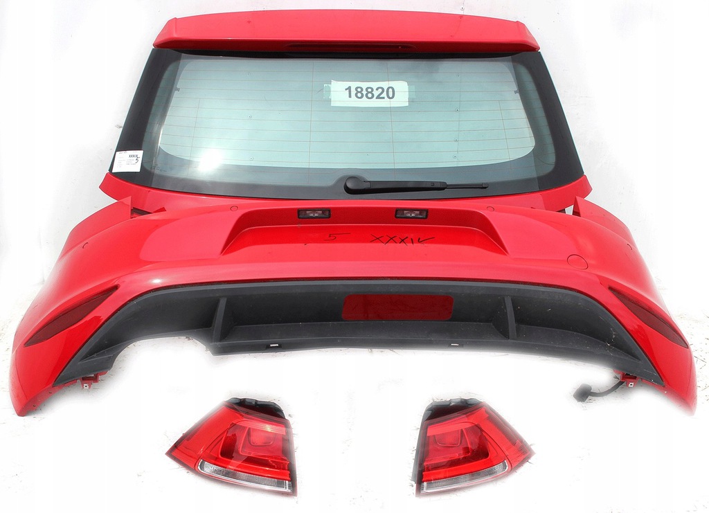 vw golf vii 7 trasero ly3d parachoque paragolpes trasero + solapas bagaż ($)