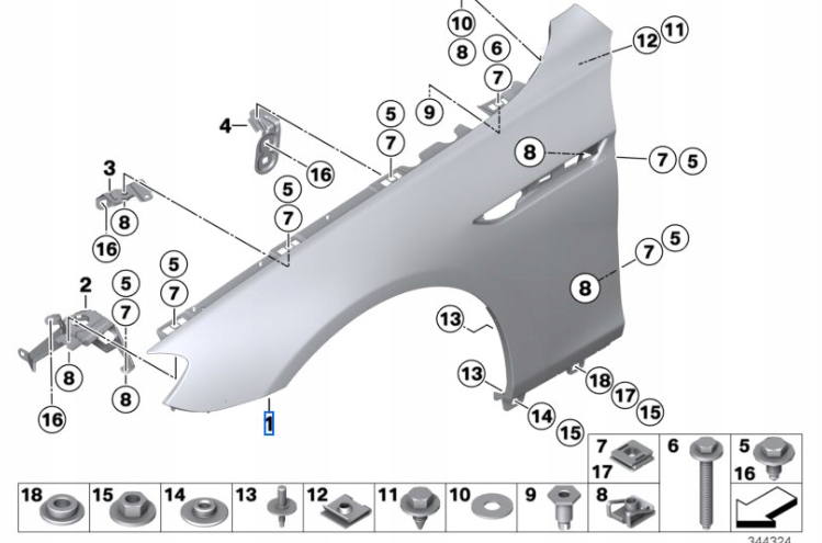 aleta delantero der. izq.  bmw 6 f13 ($)