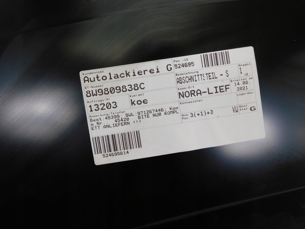 audi a4 b9 20 r  lift 8w9 trasero aleta ranchera 8w ($)