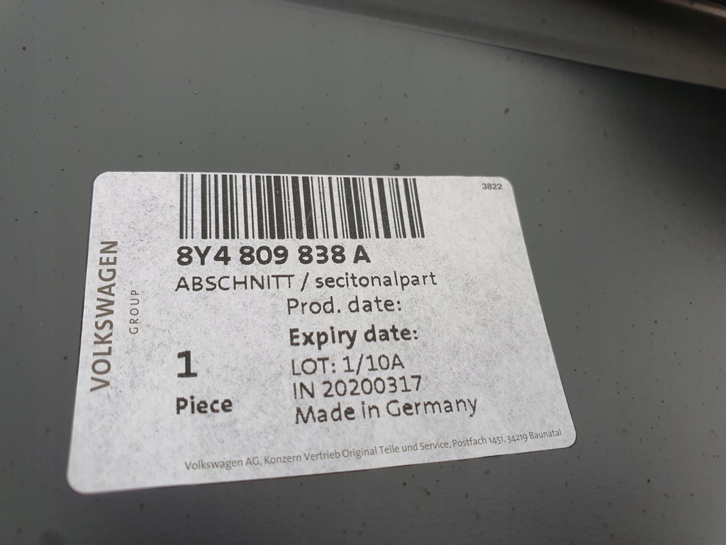 audi a3 sportback 8y4 20  aleta trasero der. 5d ($)