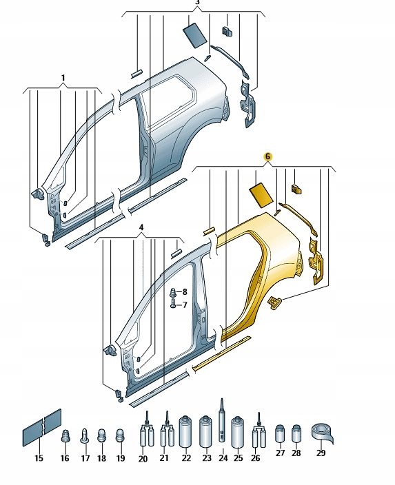 chapado boczne vw golf vii oe 5g4809844 ($)