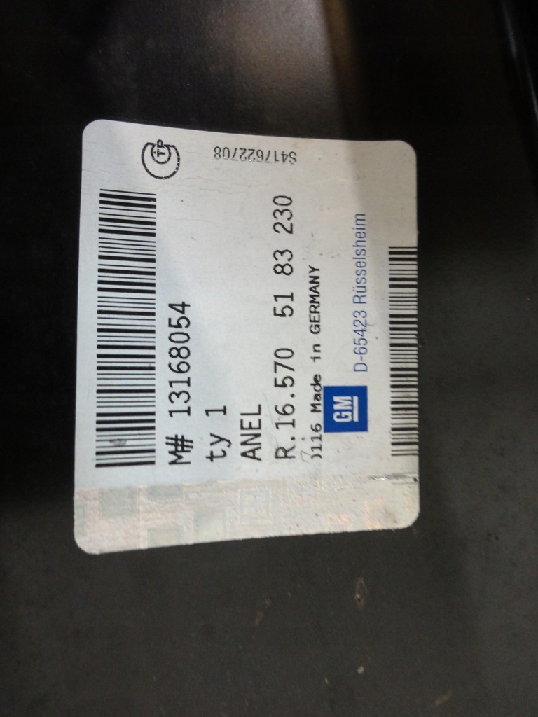 aleta trasero der. astra h ranchera 13168054 nuevo ($)