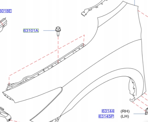 aleta delantero der. infiniti ($)