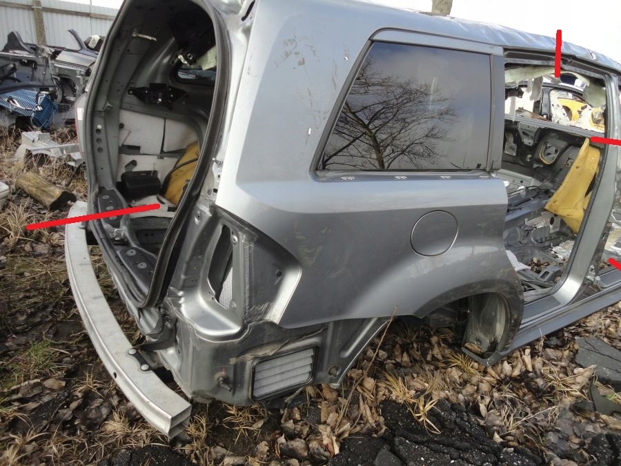 mercedes gl x164 corte lado techo umbral cinturon trasero ($)