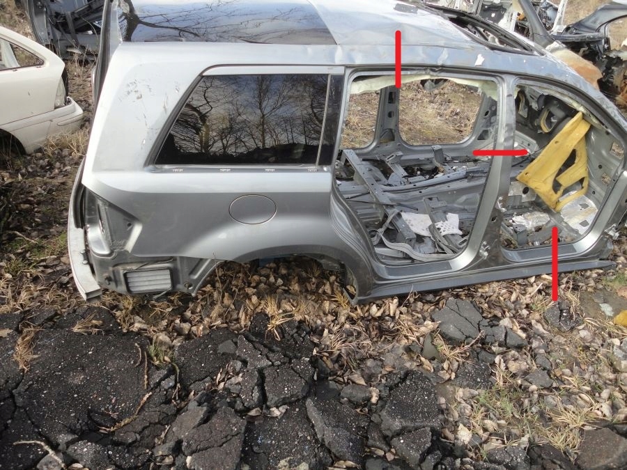 mercedes gl x164 corte lado techo umbral cinturon trasero ($)