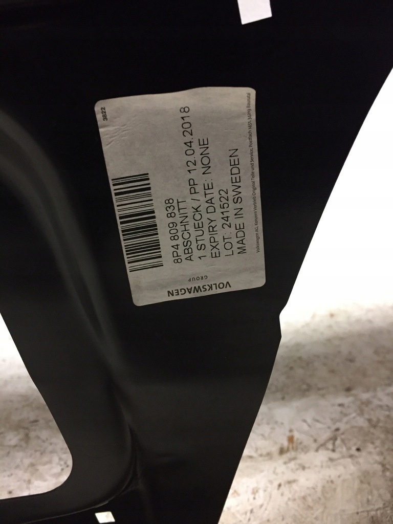 trasero der. aleta audi a3 8p umbral sportback 5d ($)