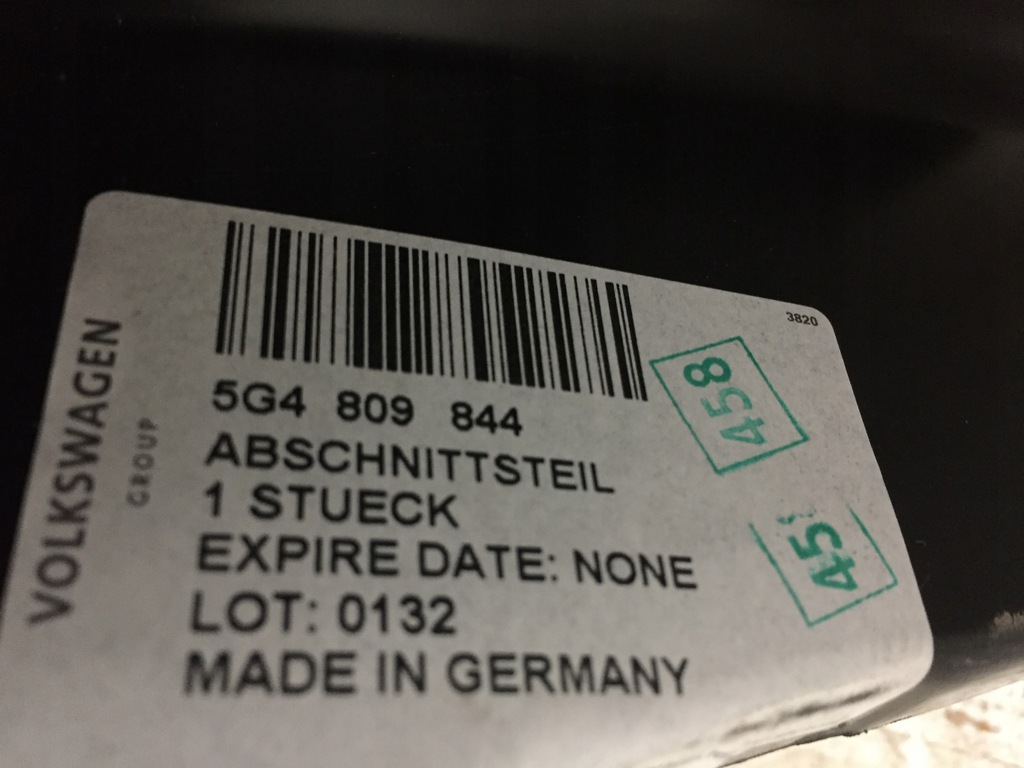 aleta der. trasero vw golf vii 5d 5g trasero umbral ($)